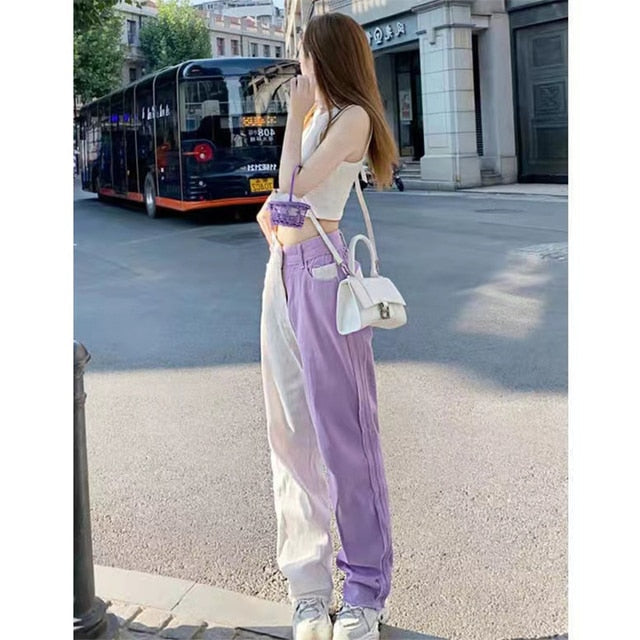 ILARES Women's Pants Korean Fashion Baggy Jeans Woman Female Clothing Vintage Clothes Streetwear Denim Trousers Y2k High Waist