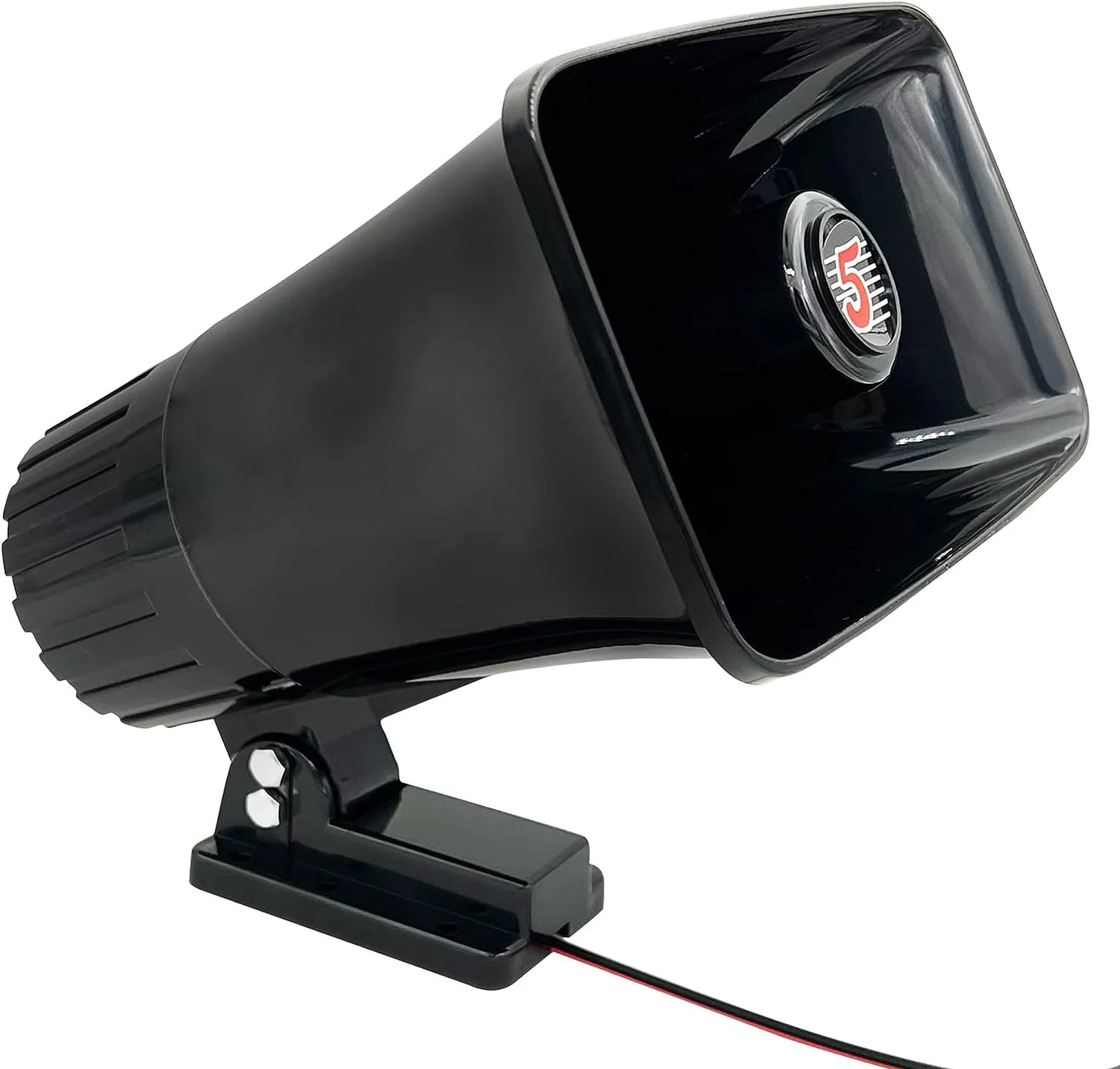 5 Core 6" Inch PA Speaker Black/ 20W Power Horn Driver for Indoor Outdoor Use/ Heavy Duty Portable Waterproof Siren PA Speaker with Adjustable Bracket- HW 405 BLK
