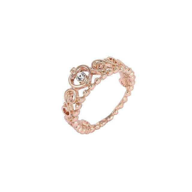 Buipoey Hot Sale New elegant Couple Rings For Women lovers Stackable Crown Rings For Men ladies Engagement wedding party Jewelry