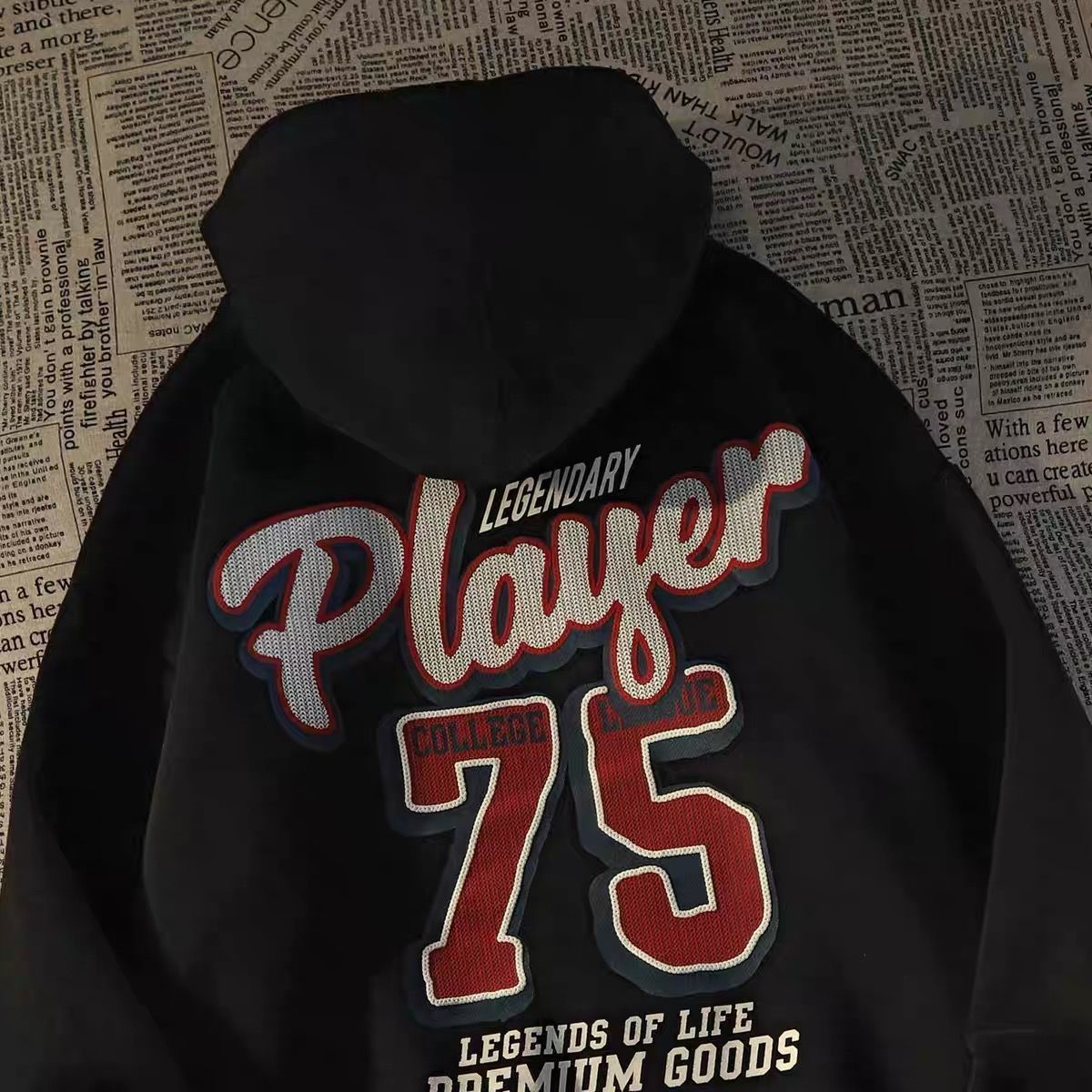 American style tide brand street digital printing hooded sweater men and women couples autumn and winter thickening student