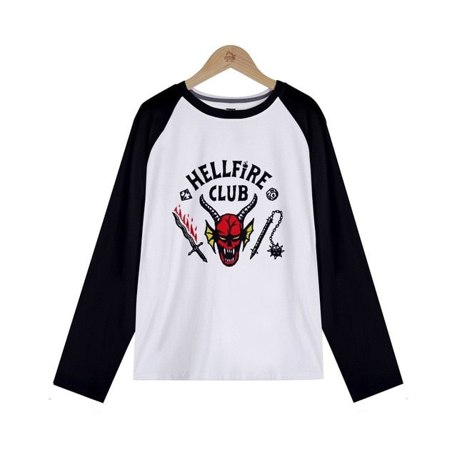HellFire Club T-shirt Women Stranger Eddie Munson 4 Dustin Mike Wheeler Cosplay Fashion Baseball Tee Wicca  Halloween T Shirts