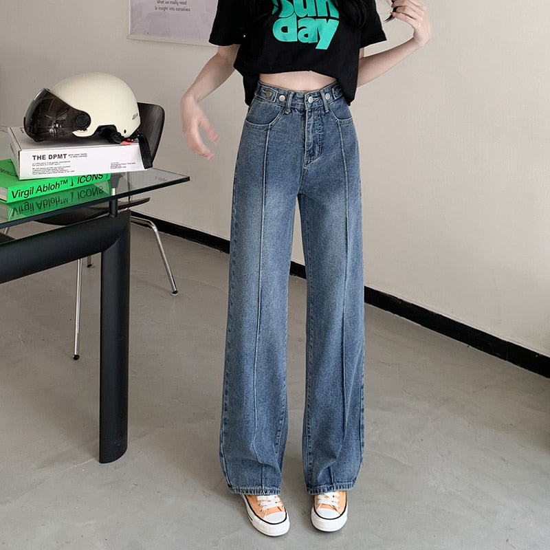 ILARES Women&#39;s Pants Korean Fashion Baggy Jeans Woman Female Clothing Vintage Clothes Streetwear Denim Trousers Y2k High Waist