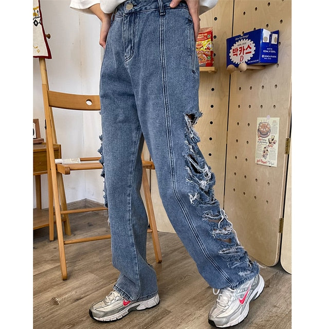 ILARES Women&#39;s Pants Korean Fashion Baggy Jeans Woman Female Clothing Vintage Clothes Streetwear Denim Trousers Y2k High Waist