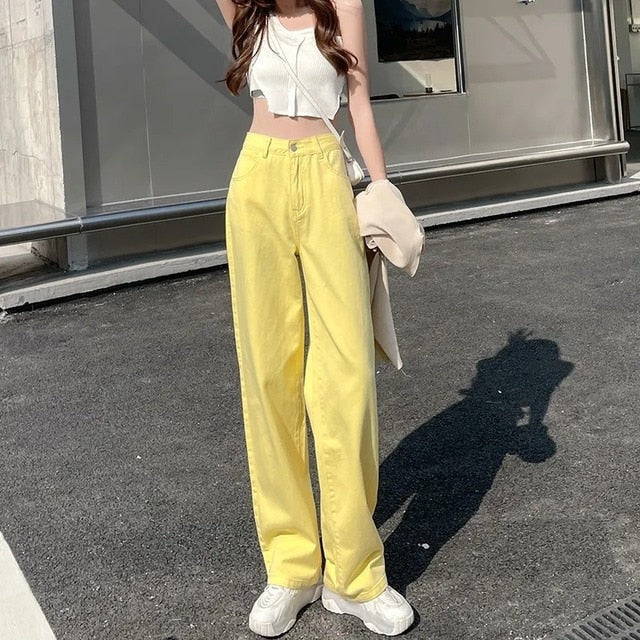 ILARES Women&#39;s Pants Korean Fashion Baggy Jeans Woman Female Clothing Vintage Clothes Streetwear Denim Trousers Y2k High Waist