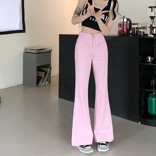 ILARES Women&#39;s Pants Korean Fashion Baggy Jeans Woman Female Clothing Vintage Clothes Streetwear Denim Trousers Y2k High Waist