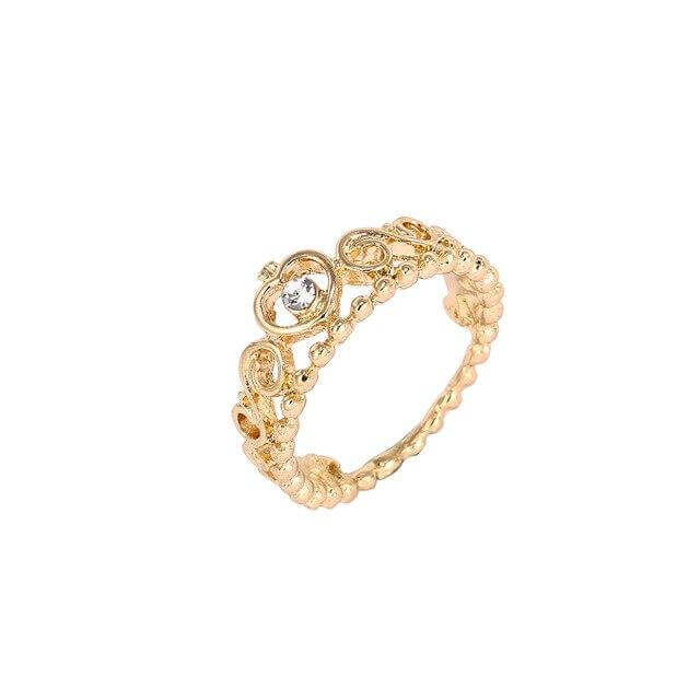 Buipoey Hot Sale New elegant Couple Rings For Women lovers Stackable Crown Rings For Men ladies Engagement wedding party Jewelry