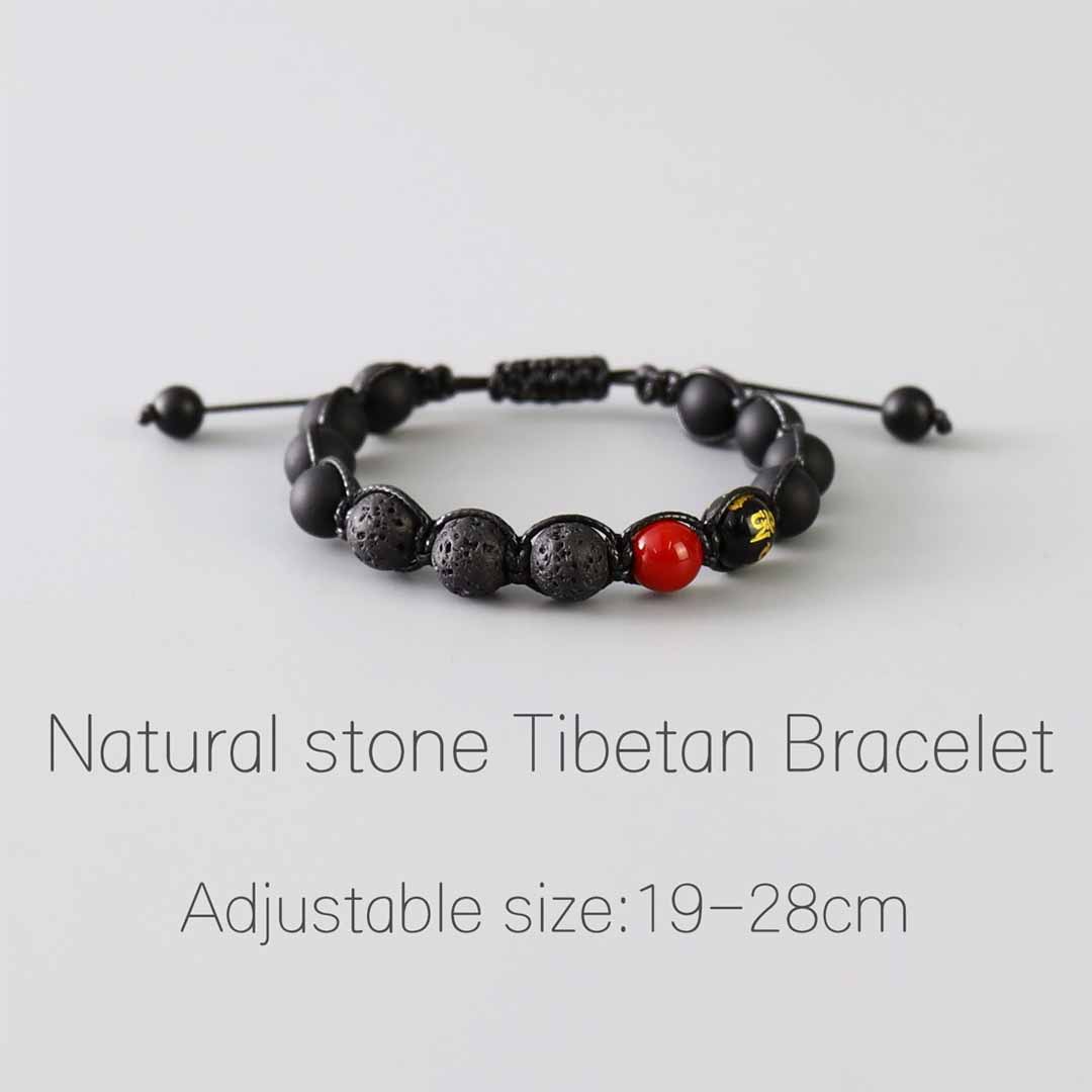 Black Lava Rock Rosary Bracelet