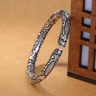 Dragon Head Silver Bracelet