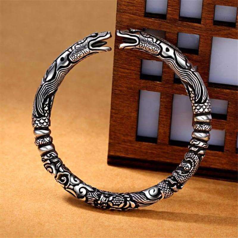 Dragon Head Silver Bracelet